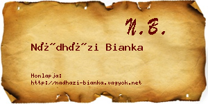 Nádházi Bianka névjegykártya